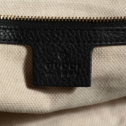 Gucci Pebbled Calfskin Medium Soho Chain Shoulder Bag Black 6 of 9