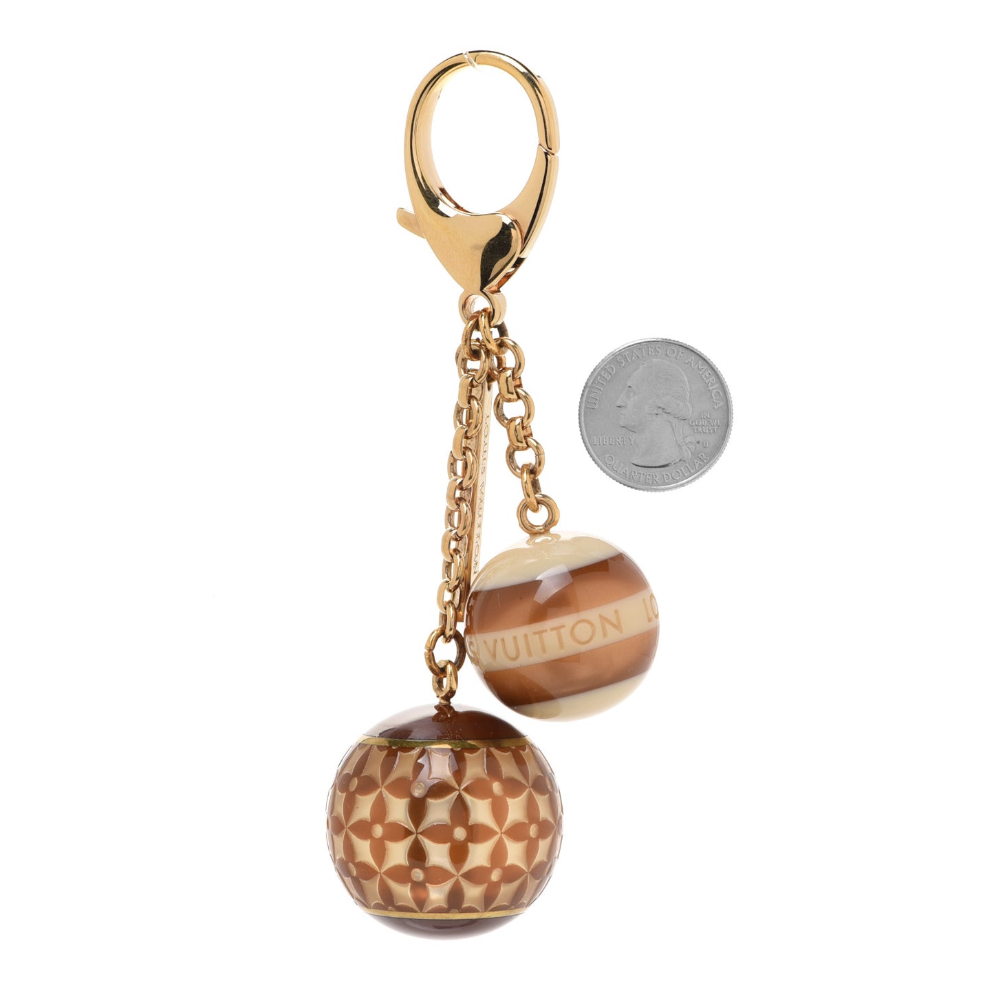 Mini Lin Croisette Bag Charm Beige