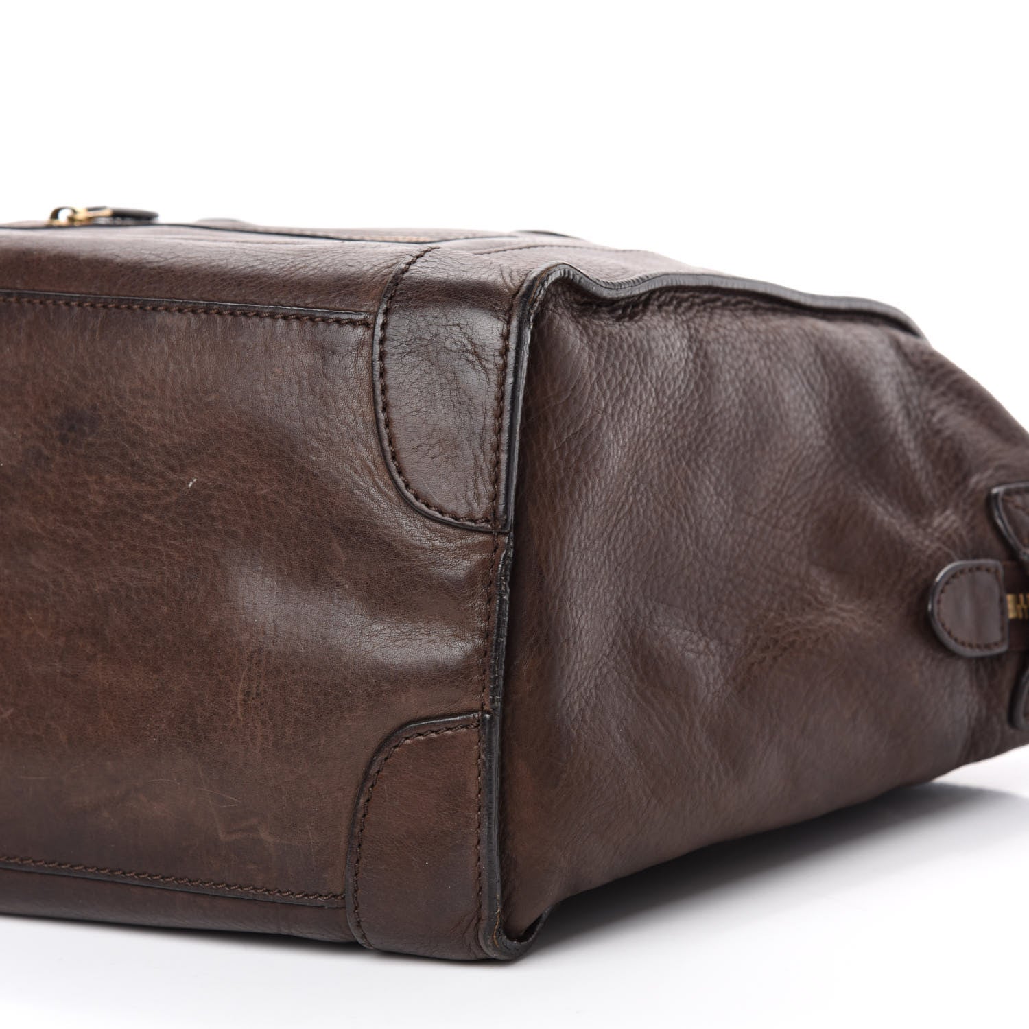 Celine Pebbled Calfskin Mini Luggage Brown 7 of 14