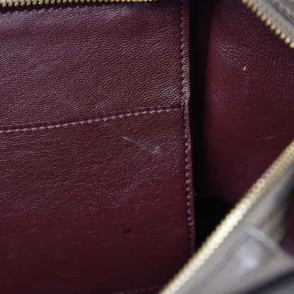 Celine Smooth Calfskin Suede Medium Tri-Color Trapeze Burgundy 7 of 21