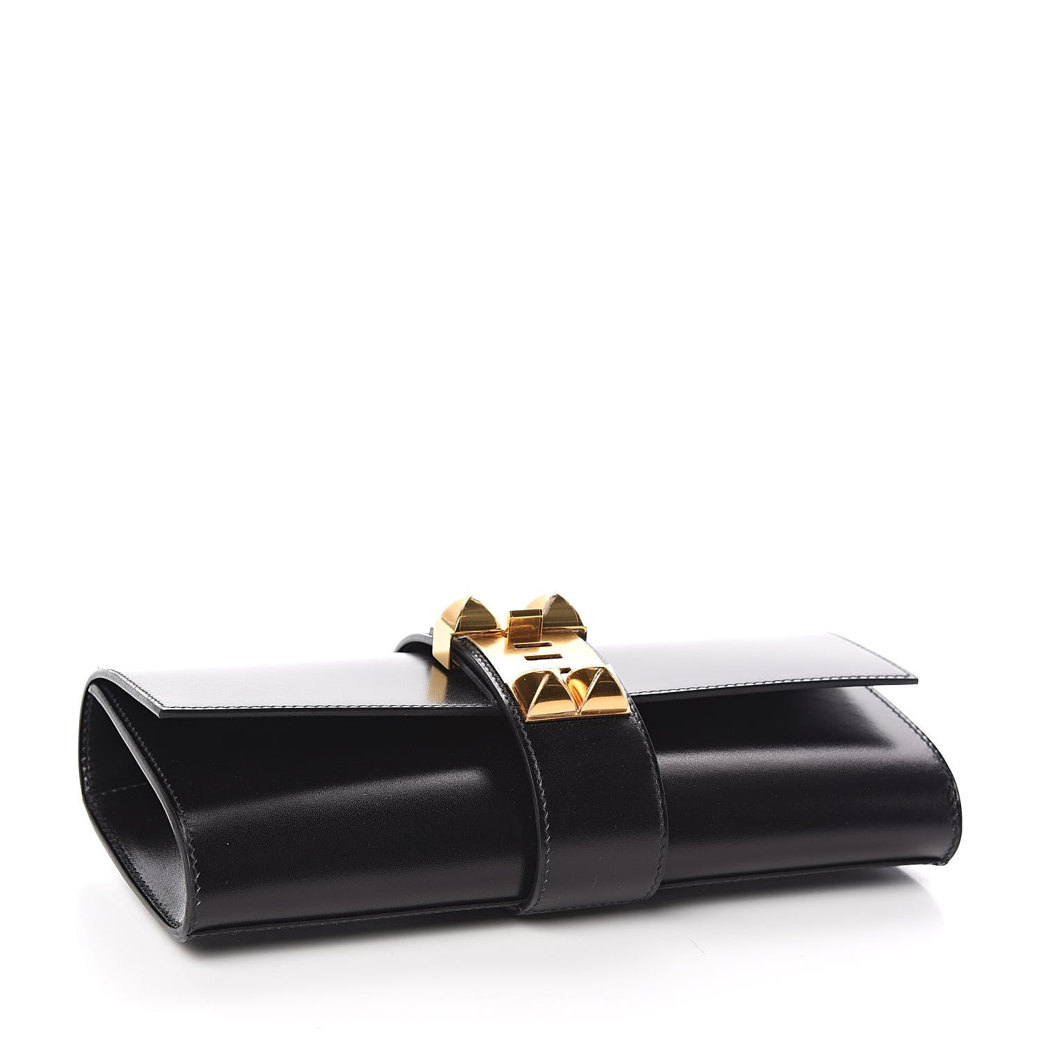 Hermes Tadelakt Medor 23 Clutch Black 4 of 8