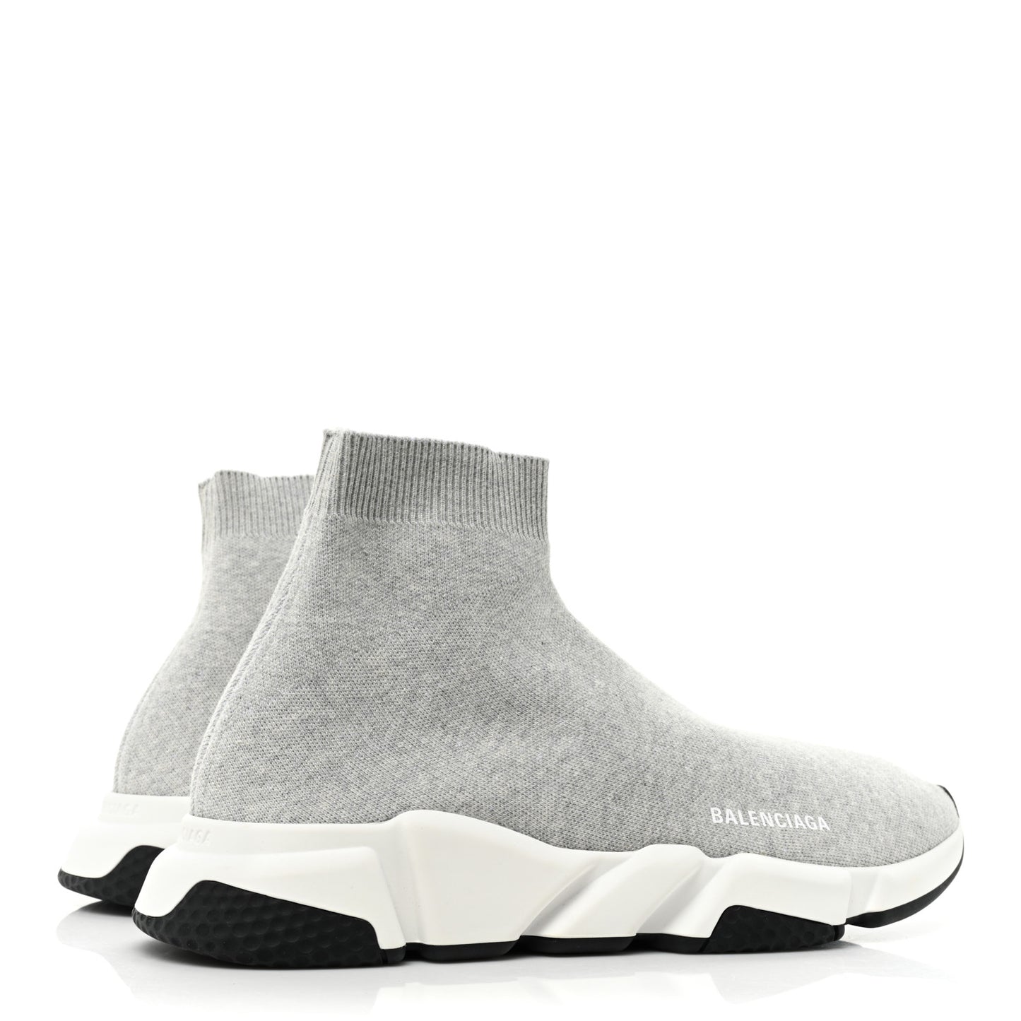 Sweatshirt Knit Bi-Color Sole Mens Speed Sneakers 12 Grey White Black