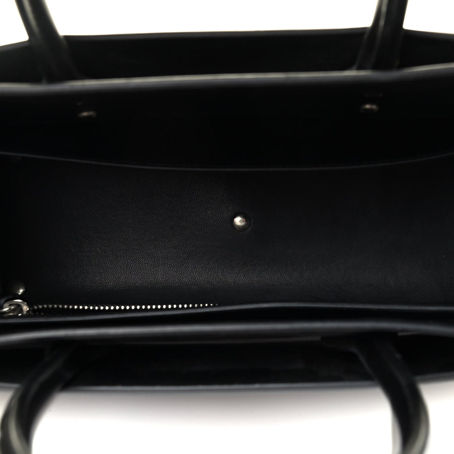 Smooth Calfskin Small Horizon Satchel Black