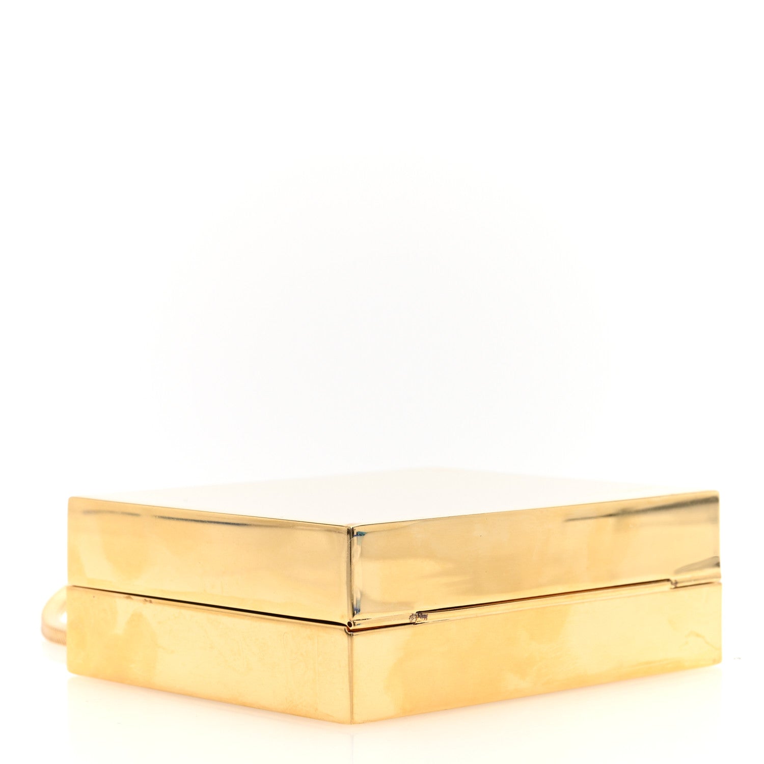 Saint Laurent Metal Tuxedo Box Clutch Gold 4 of 10