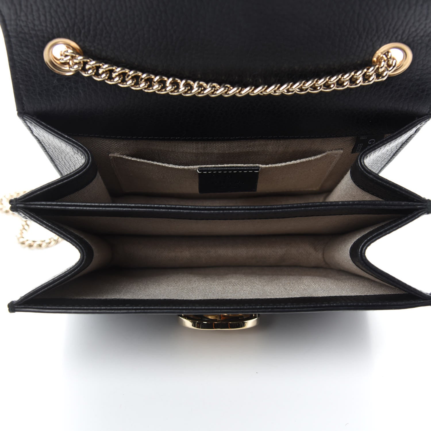 Gucci Dollar Calfskin Small Interlocking G Shoulder Bag Black 5 of 12