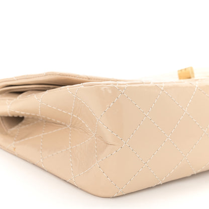 Chanel Patent Distressed Calfskin Quilted 2.55 Reissue 225 Flap Beige 9 of 14