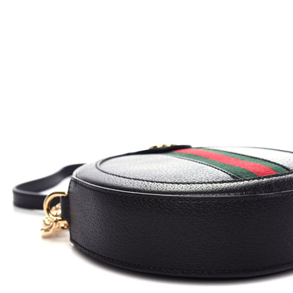 Gucci Grained Calfskin Web Mini Ophidia Round Shoulder Bag Black 8 of 10