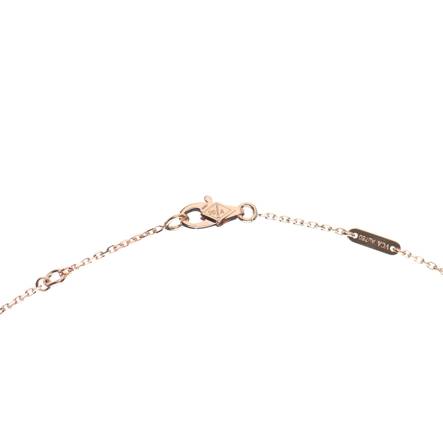 18K Rose Gold Carnelian Sweet Alhambra Heart Pendant Necklace