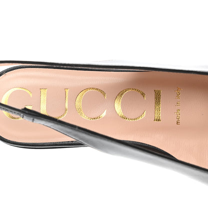 Gucci Malaga Kid Nappa Zumi Slingback Flats 36.5 Black 7 of 10