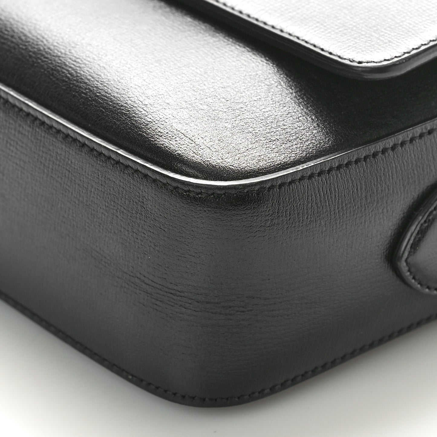 Textured Calfskin Small Horsebit 1955 Shoulder Bag Black