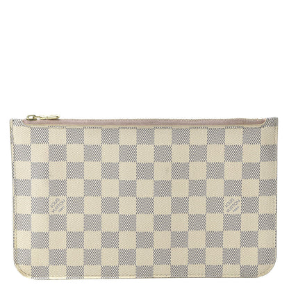 Louis Vuitton Damier Azur Neverfull MM GM Pochette Rose Ballerine 1 of 9
