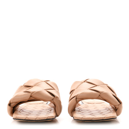 Bottega Veneta Nappa Maxi Intrecciato Lido Flat Sandals 37 Tan 3 of 9