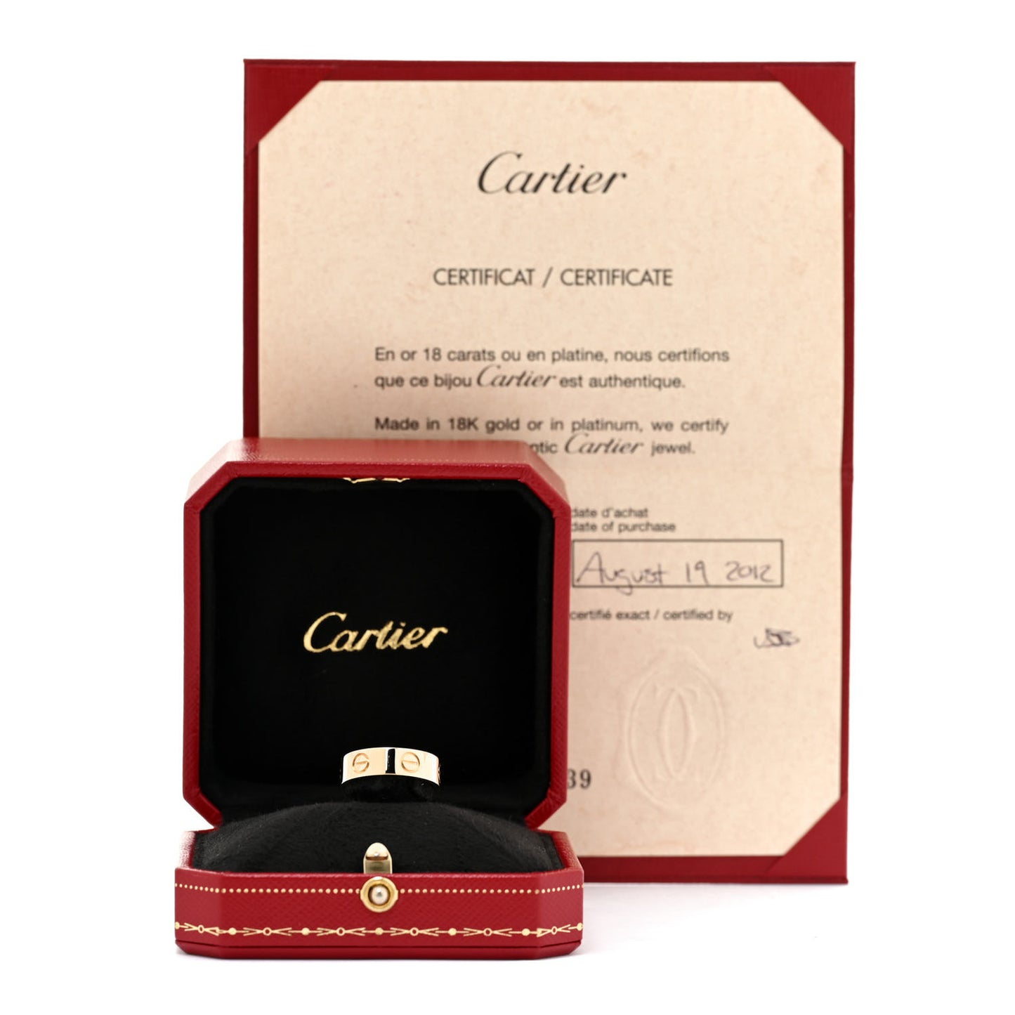 18K Yellow Gold 5.5mm LOVE Ring 51 5.75