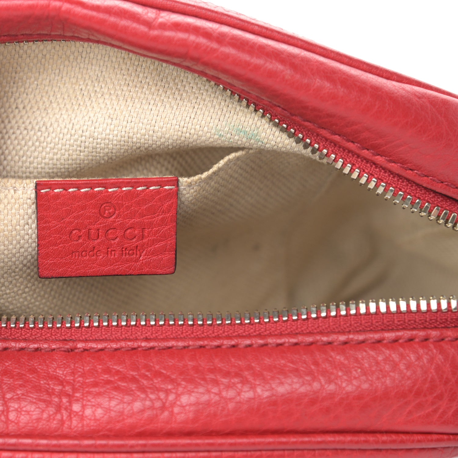 Gucci Pebbled Calfskin Small Soho Disco Bag Tabasco Red 6 of 21