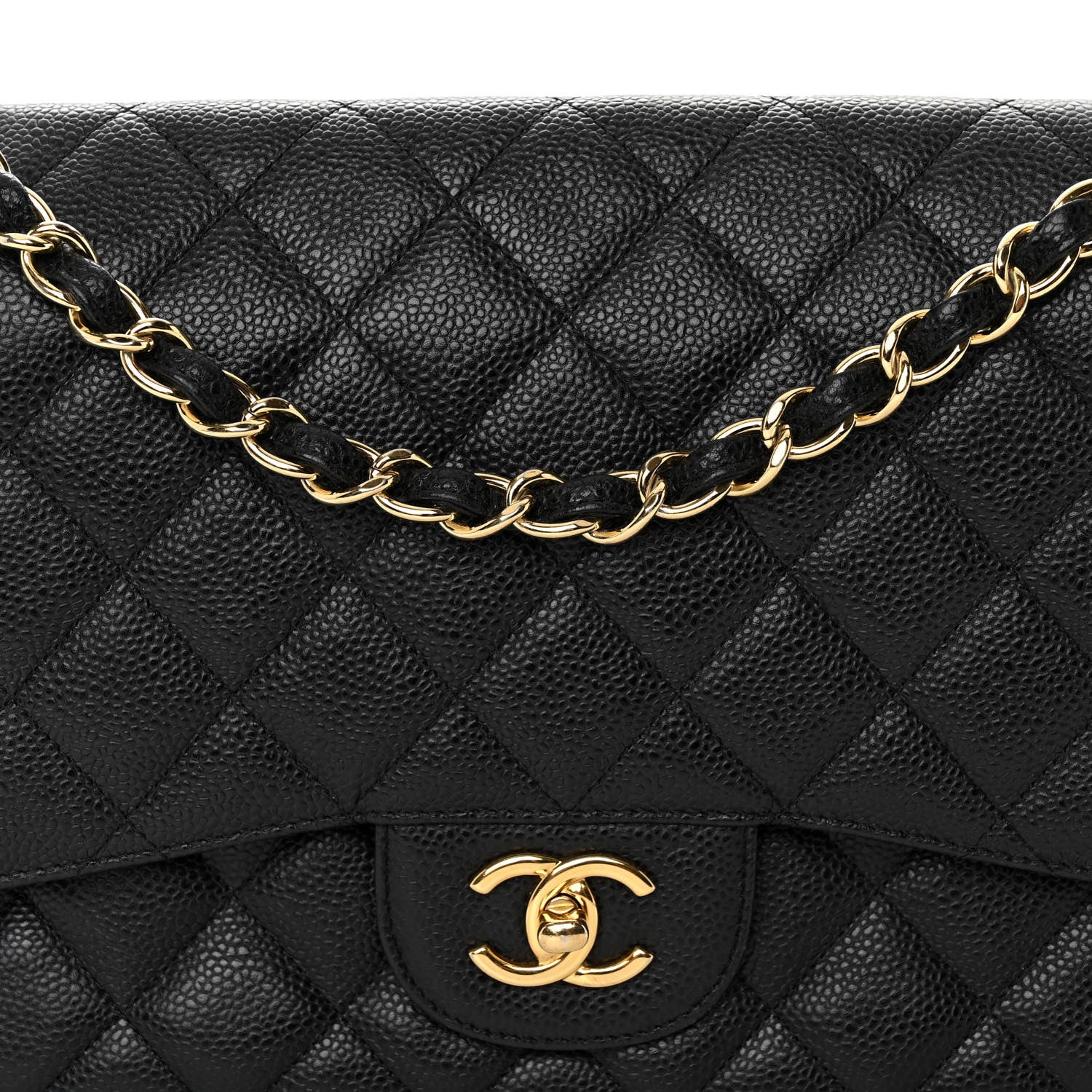 Chanel Caviar Quilted Jumbo Double Flap Black 8 of 10