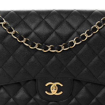 Chanel Caviar Quilted Jumbo Double Flap Black 8 of 10