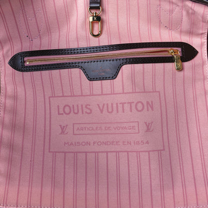 Louis Vuitton Damier Ebene Neo Neverfull MM Rose Ballerine 7 of 15