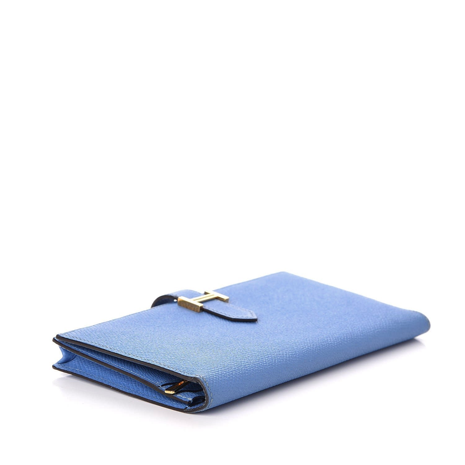 Hermes Epsom Bearn Gusset Wallet Bleu Paradis 4 of 9