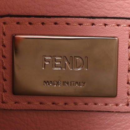 Fendi Vitello Seta Lace Up Medium Peekaboo Iconic Satchel Bubblegum 6 of 10