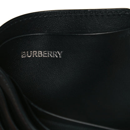 Burberry Calfskin Embossed Monogram Card Case Black White 7 of 7