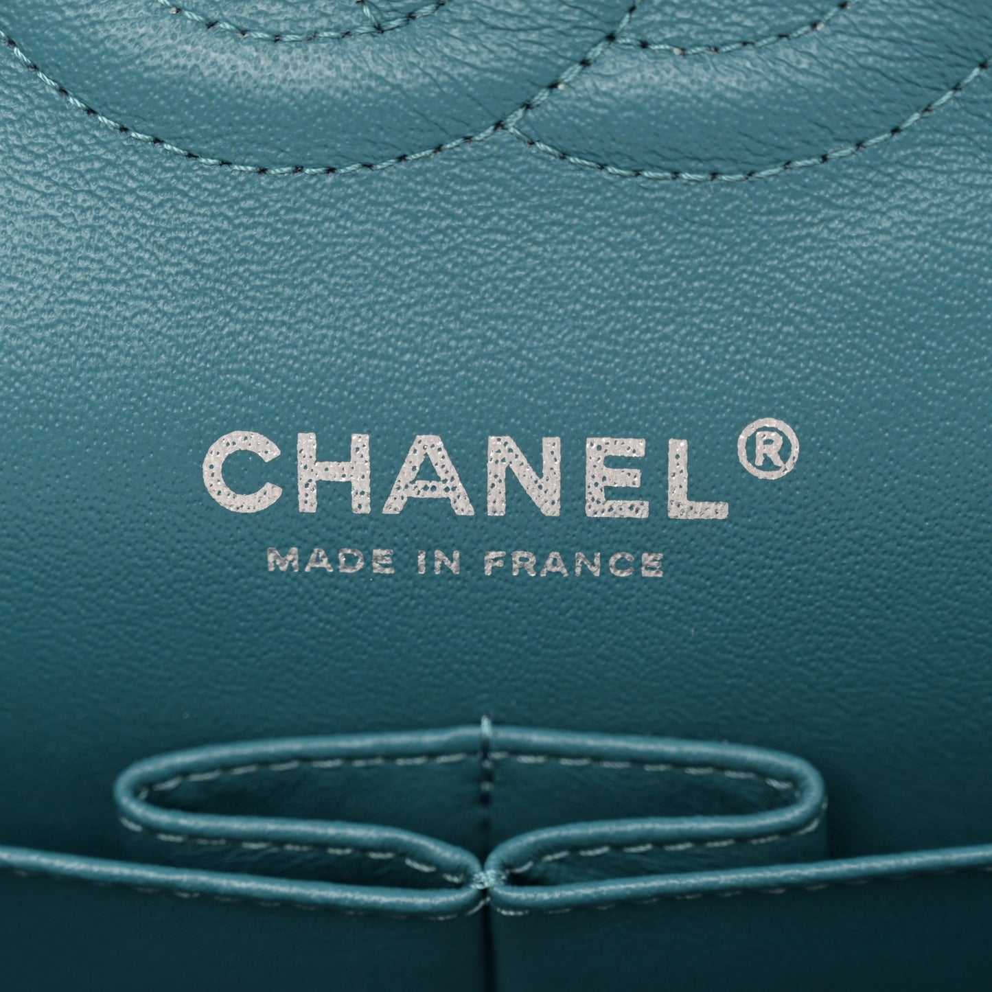 Lambskin Medium Double Flap Turquoise