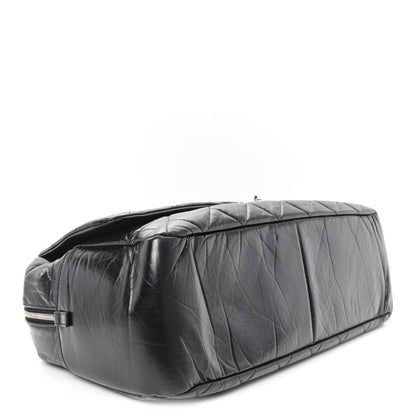 Chanel Aged Calfskin Quilted Large Express Bowling Bag Black 3 of 9