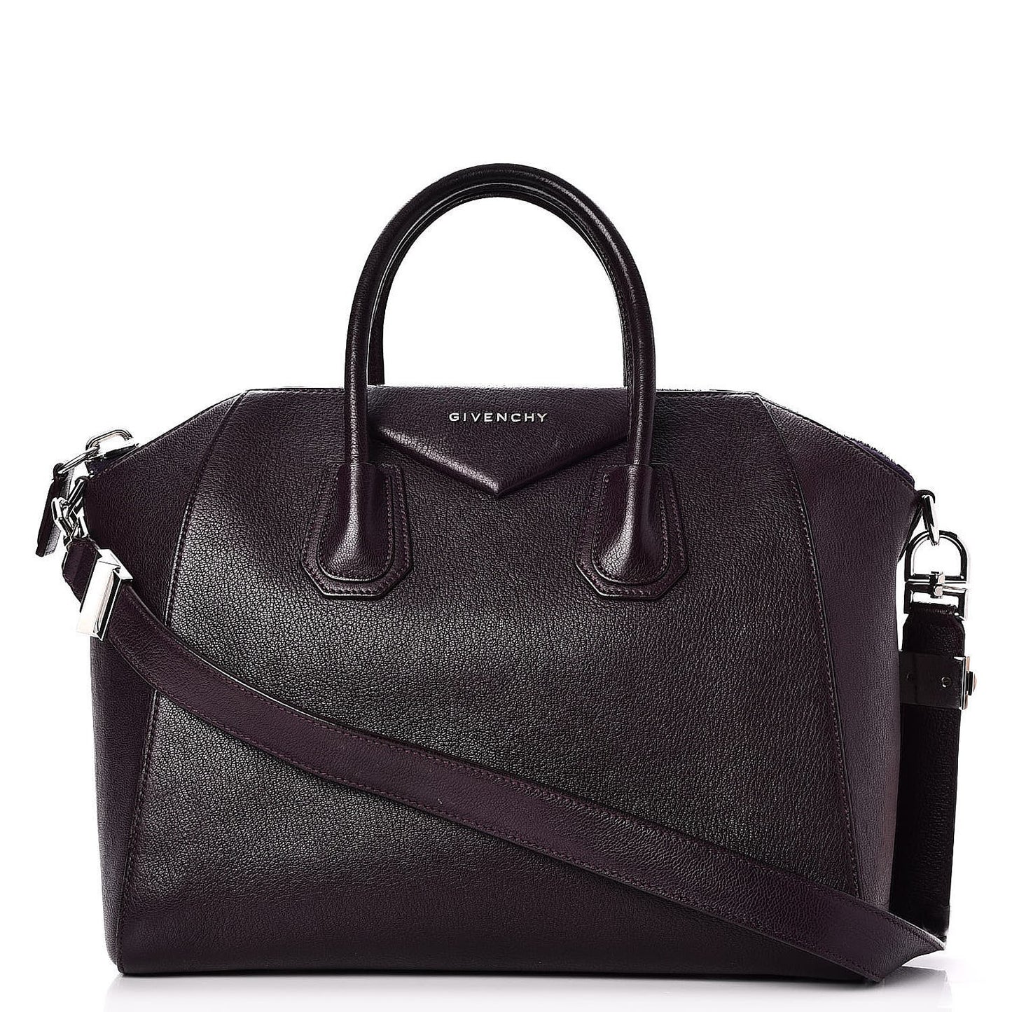 Sugar Goatskin Medium Antigona Aubergine