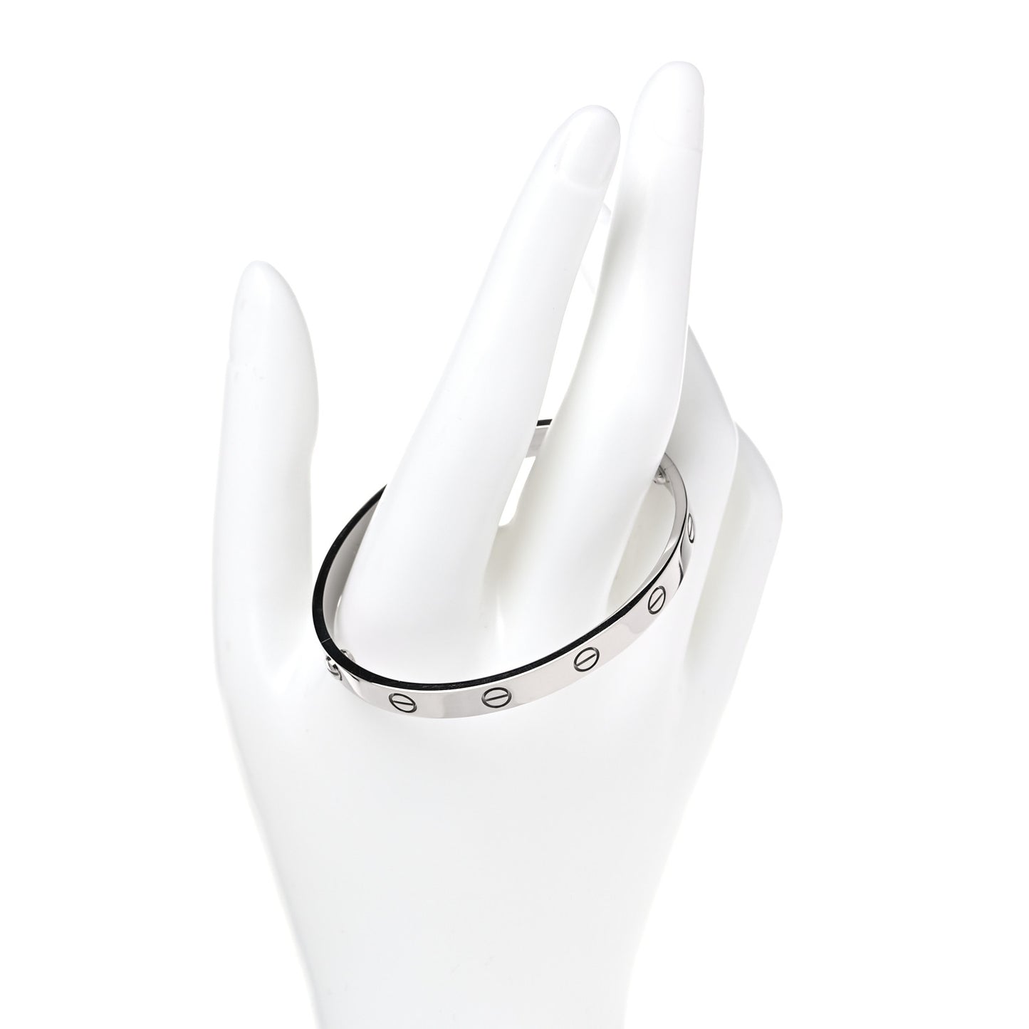 18K White Gold LOVE Bracelet 17