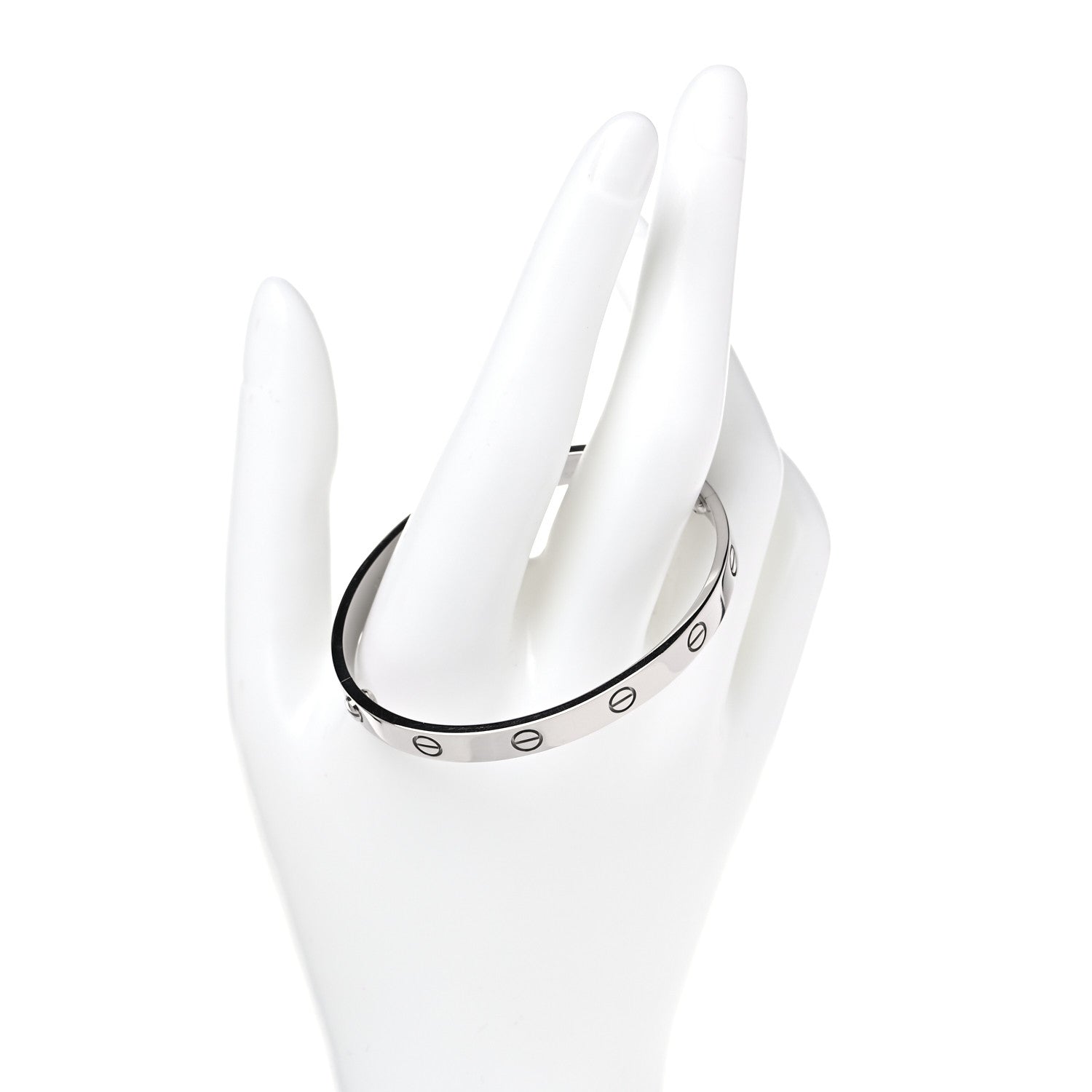 Cartier 18K White Gold LOVE Bracelet 17 2 of 7