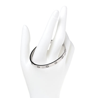 Cartier 18K White Gold LOVE Bracelet 17 2 of 7