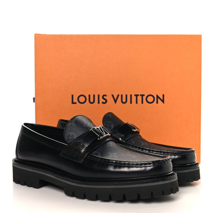 Louis Vuitton Monogram Eclipse Jacquard Mens Major Loafers 9 10 of 10