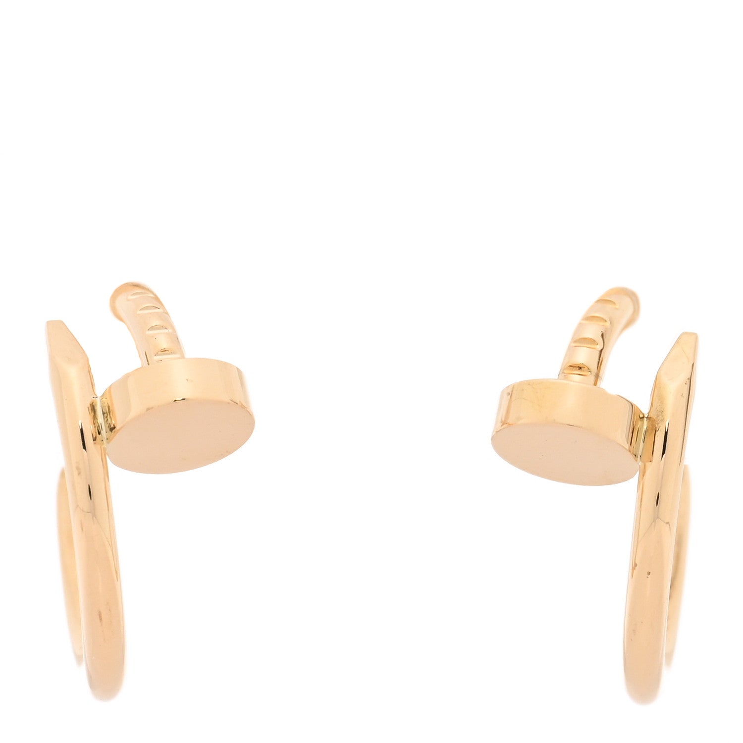 Cartier 18K Yellow Gold Juste Un Clou Hoop Earrings 1 of 5