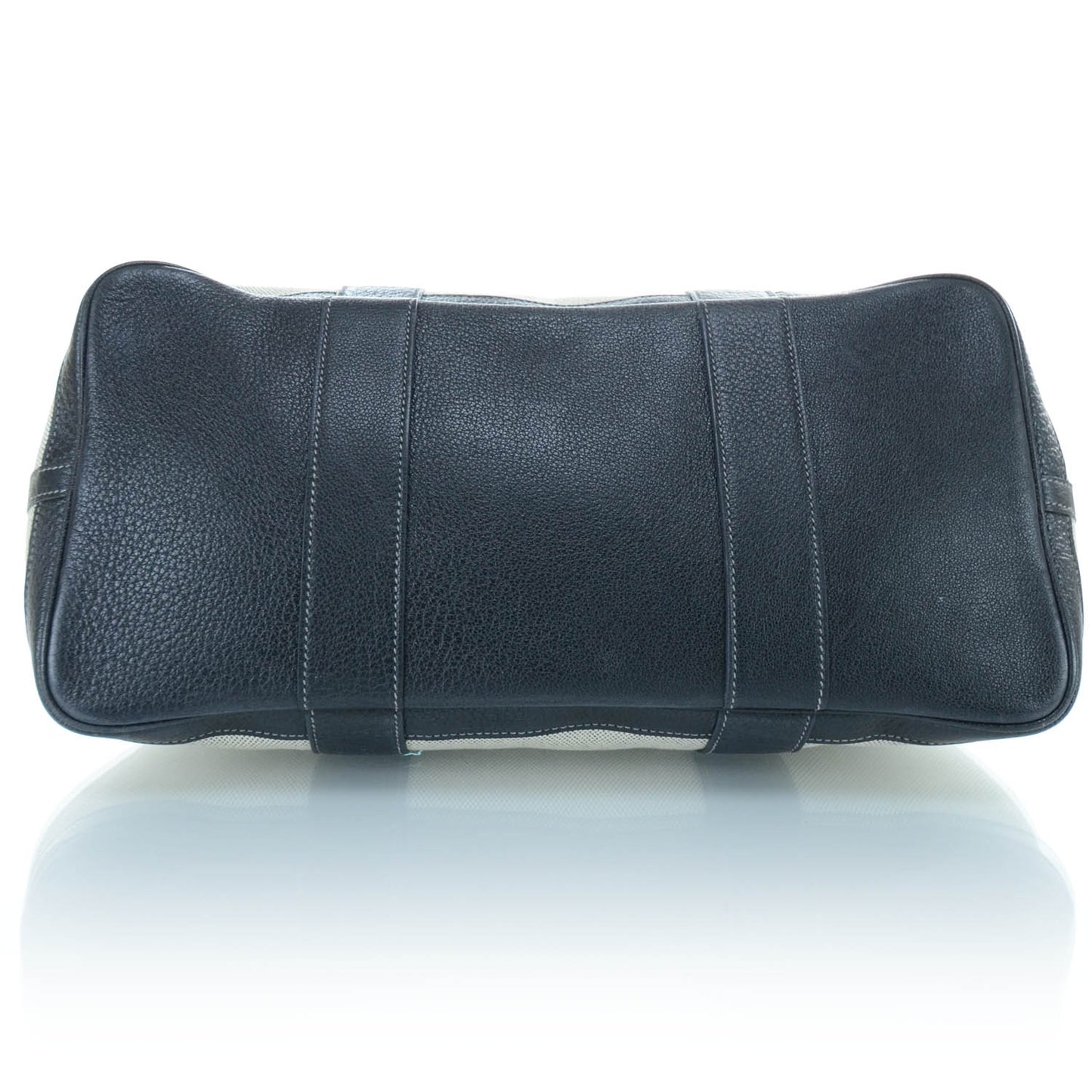 Toile Leather Garden Party MM Tote Black