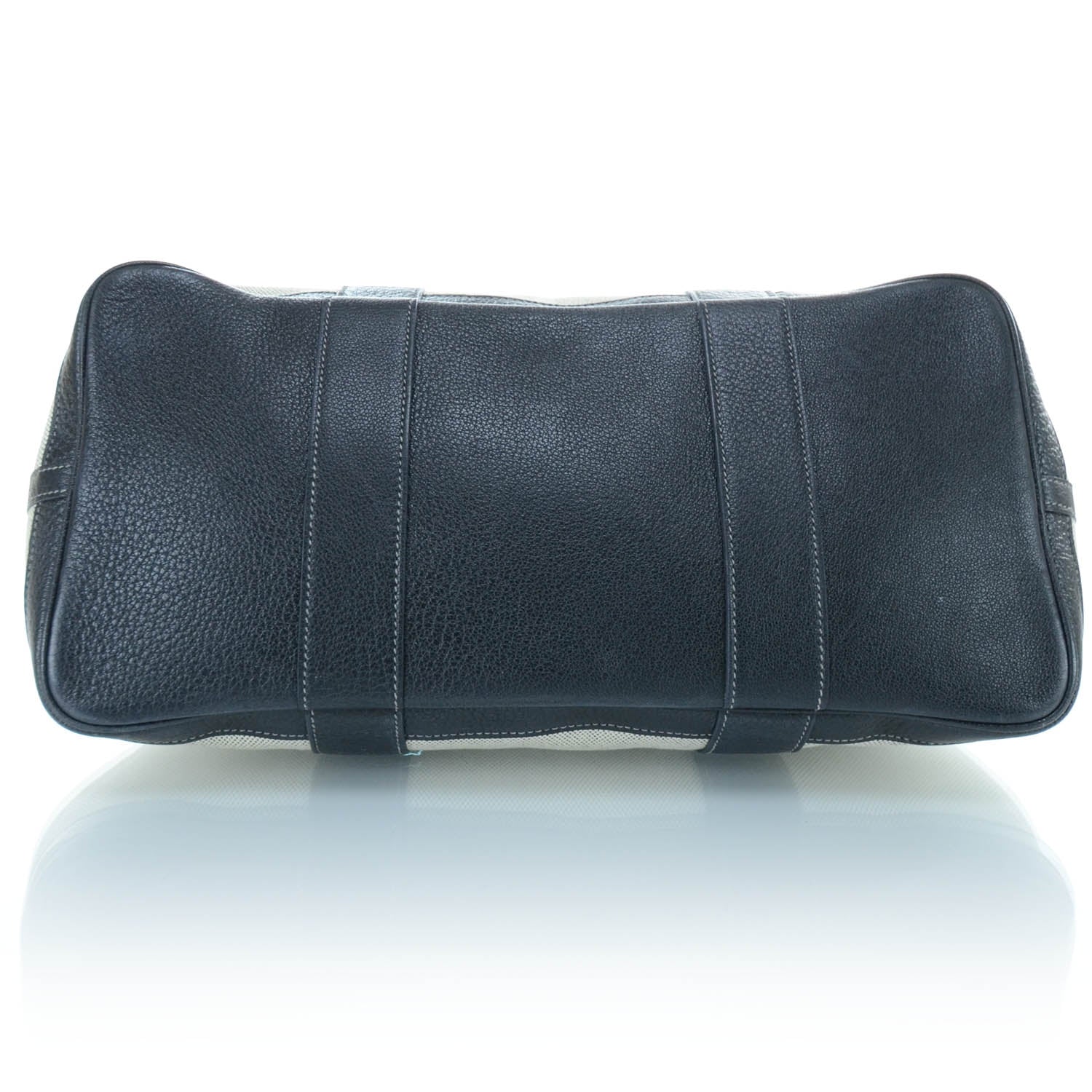Hermes Toile Leather Garden Party MM Tote Black 5 of 9