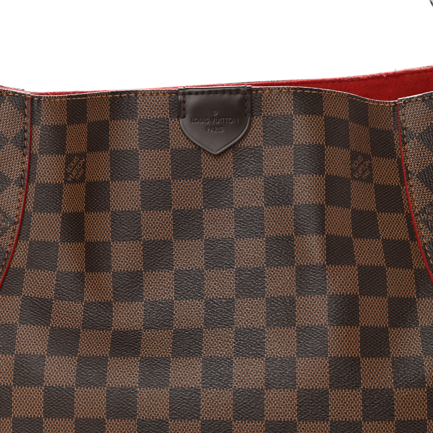 Louis Vuitton Damier Ebene Caissa Hobo Cherry 8 of 11