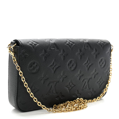 Louis Vuitton Empreinte Pochette Felicie Chain Wallet Black 4 of 10