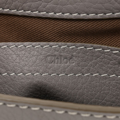 Chloe Grained Calfskin Small Marcie Saddle Bag Cashmere Grey 6 of 11