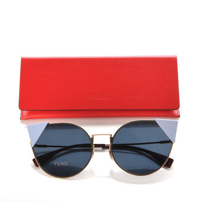 Fendi Iridia Sunglasses FF 0190 Rose Gold Blue 7 of 7