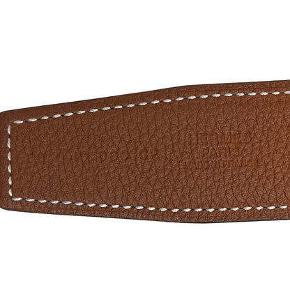 Hermes Box Togo 32mm H Belt 80 32 Black Gold 3 of 8