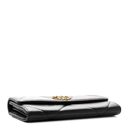 Chanel Lambskin Quilted Chanel 19 Flap Wallet Black 4 of 8