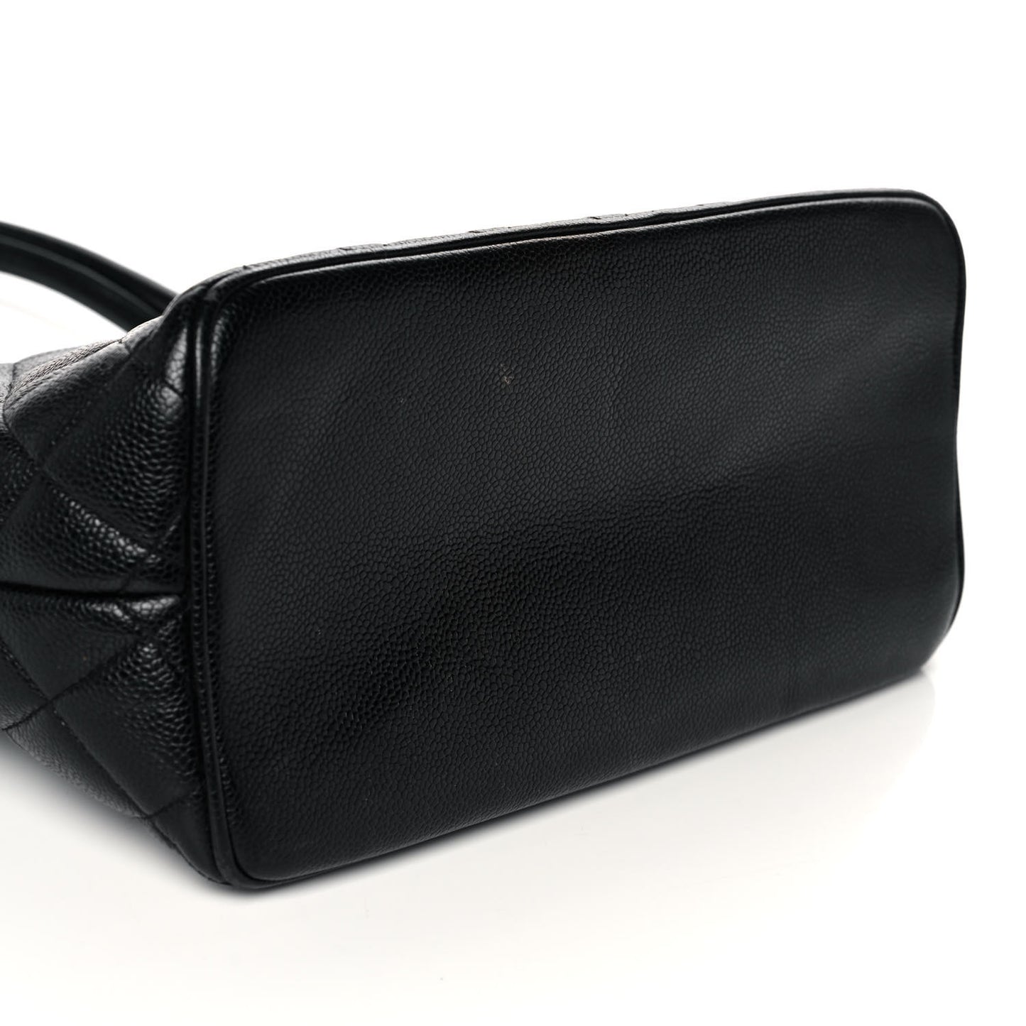 Caviar Quilted Medallion Tote Black