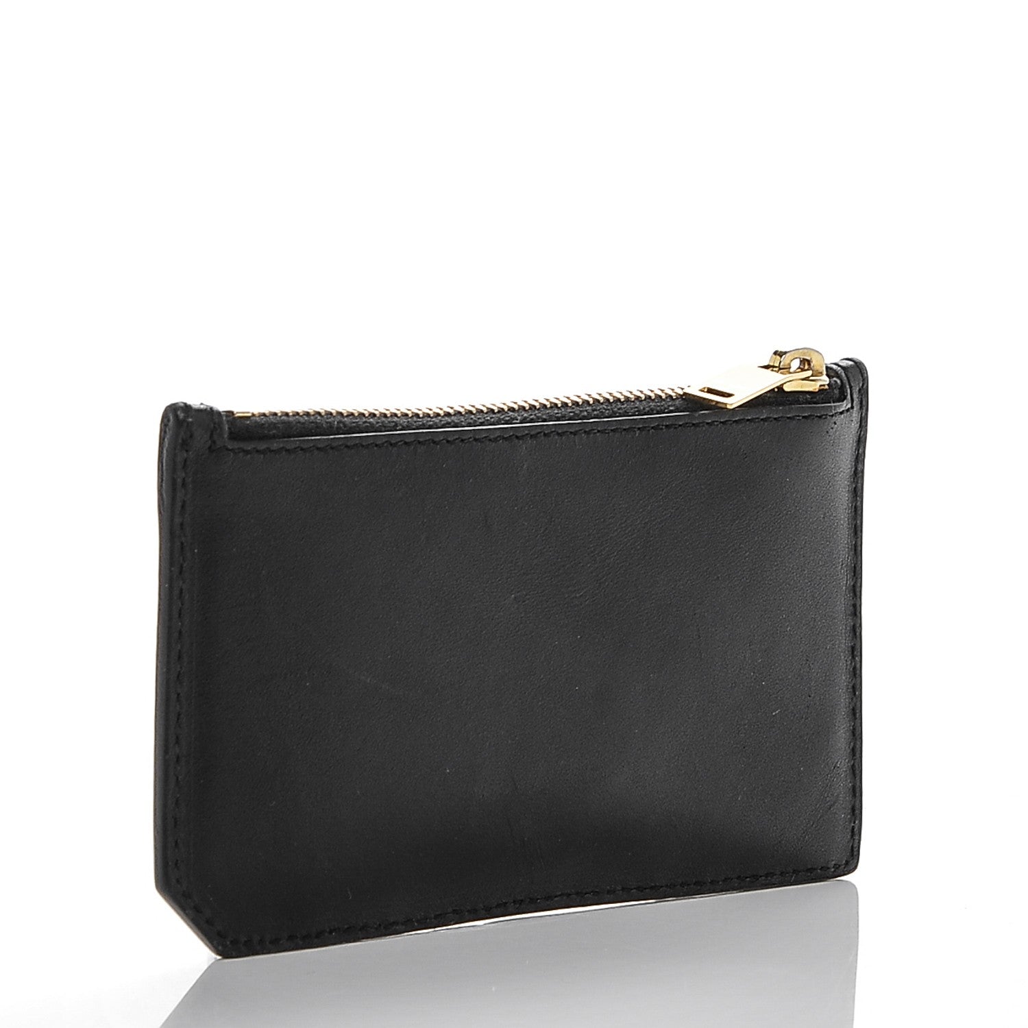 Saint Laurent Calfskin 5 Fragments Zip Pouch Card Holder Black 3 of 5