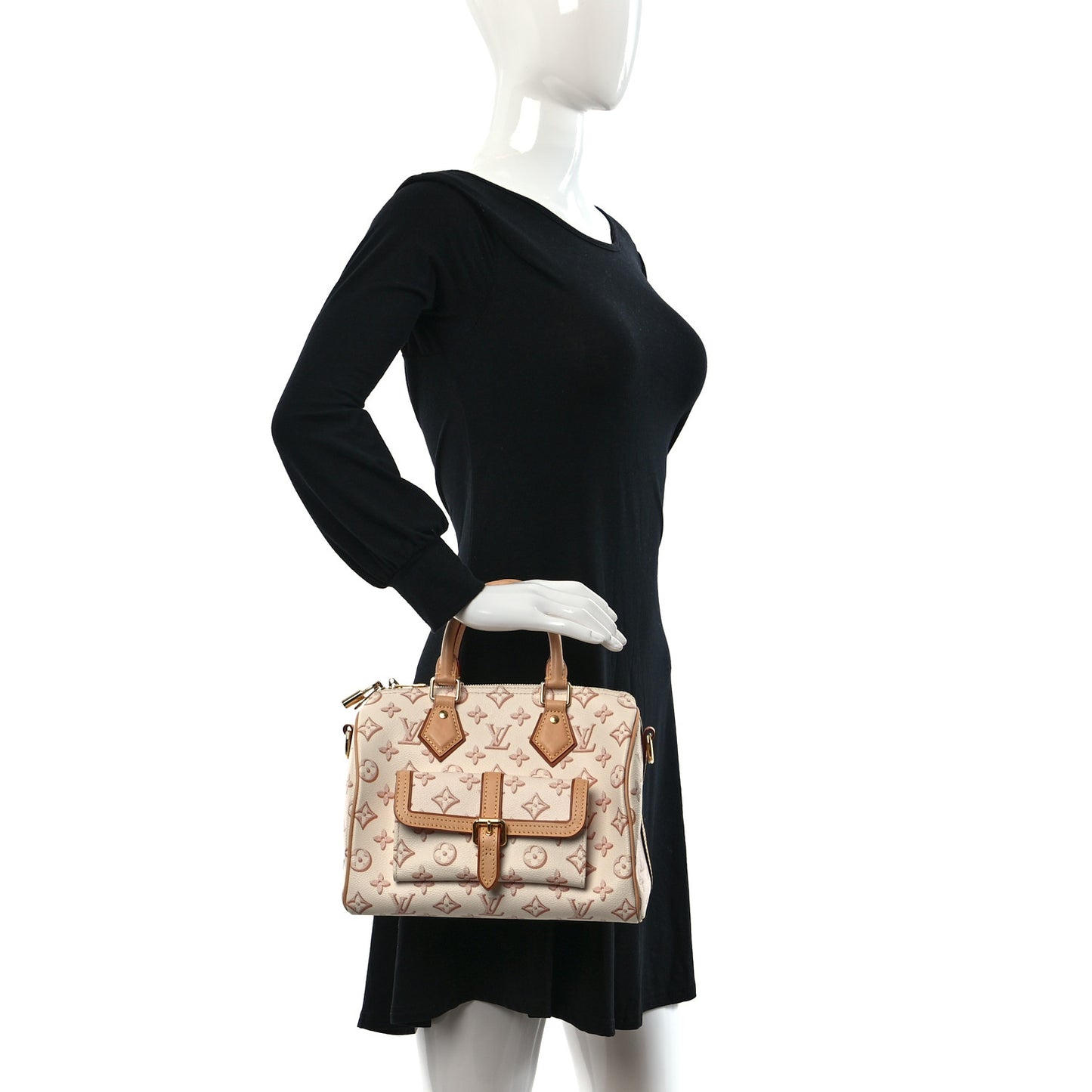 Monogram Fall for You Speedy Bandouliere 25 Beige Clair