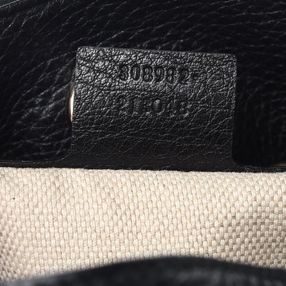 Gucci Pebbled Calfskin Medium Soho Chain Shoulder Bag Black 7 of 8