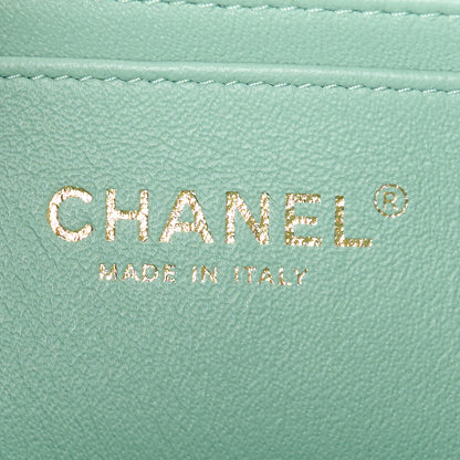 Chanel Lambskin Quilted Mini Rectangular Flap Light Green 6 of 11