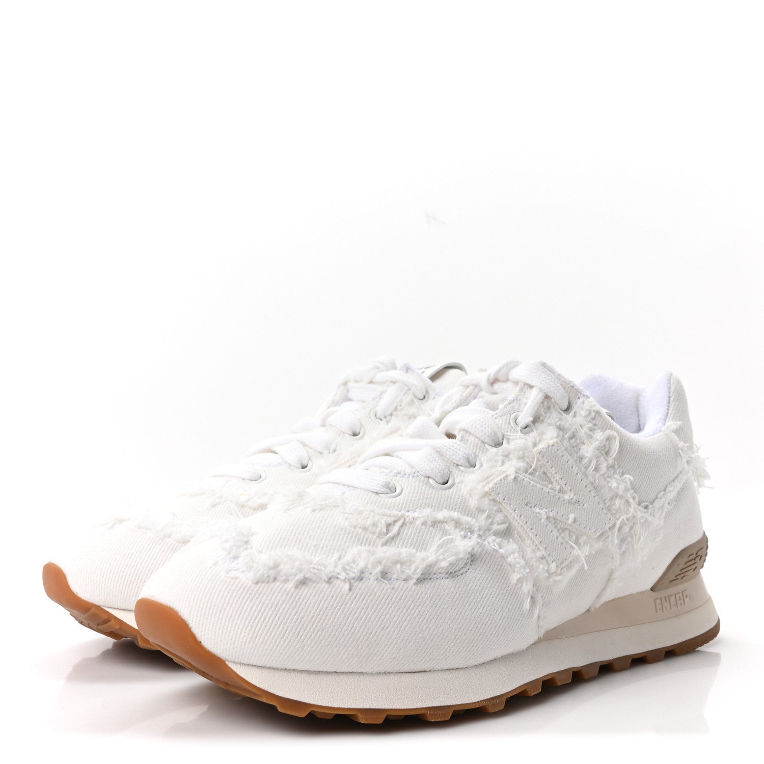 Miu Miu X NEW BALANCE Denim Marmorizzato 574 Sneakers 38.5 White 4 of 9
