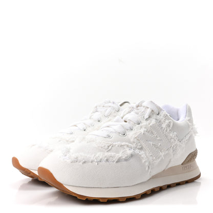 Miu Miu X NEW BALANCE Denim Marmorizzato 574 Sneakers 38.5 White 4 of 9