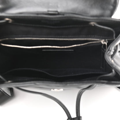 Saint Laurent Calfskin Y Quilted Monogram Small Loulou Backpack Black 5 of 13