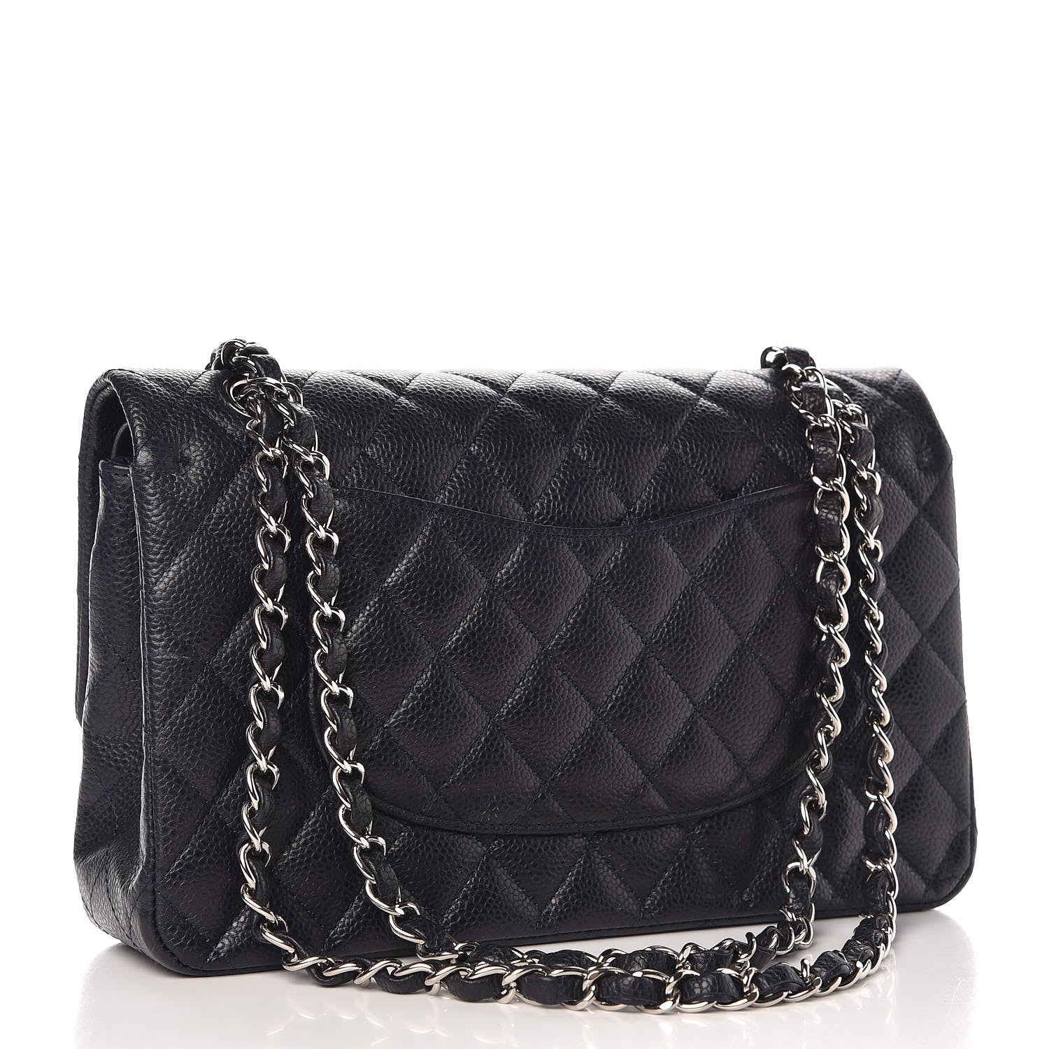 Chanel Caviar Quilted Medium Double Flap Navy 4 of 10