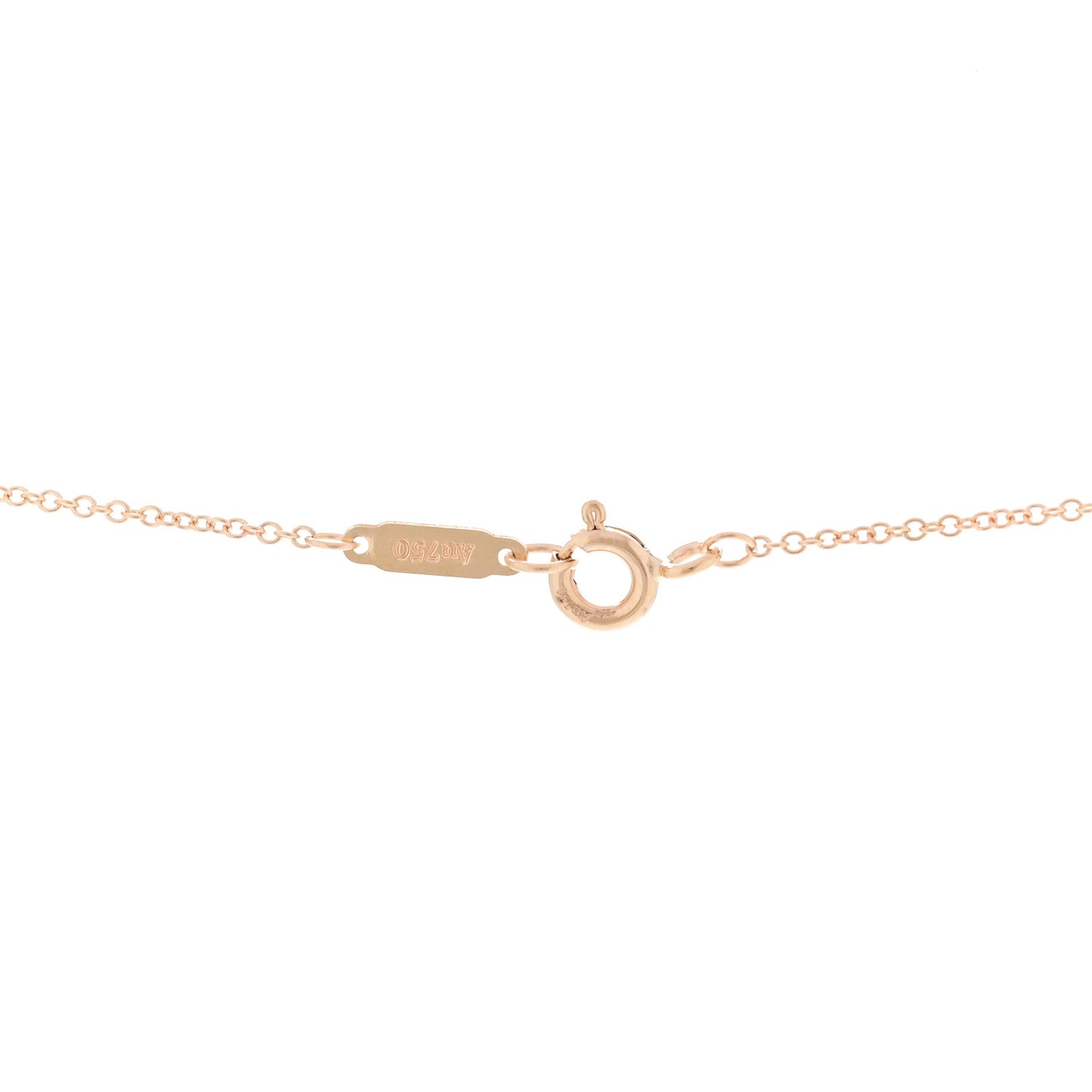 18K Rose Gold Diamond Fleur De Lis Key Pave Pendant Necklace